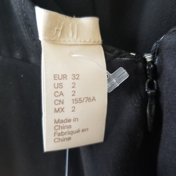 H&M Women's Black Metallic Low Back Cami, Size 2 - Picture 8 of 8